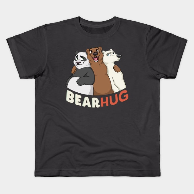 Bear Hug Kids T-Shirt by cosmicartoons